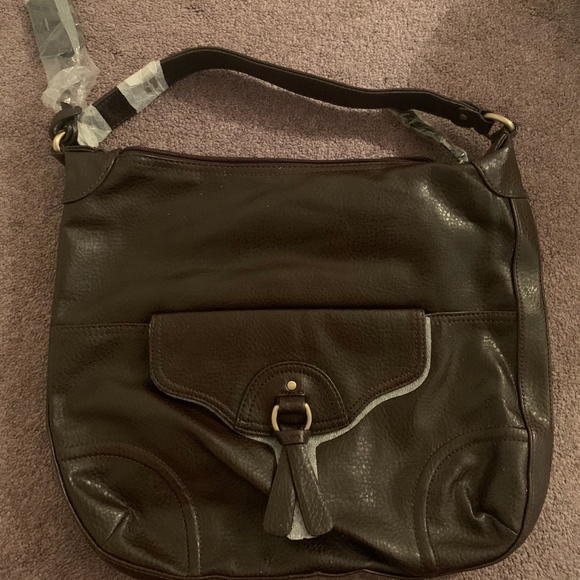 UNUSED Brown Tommy Hilfiger Slouch Bag purse